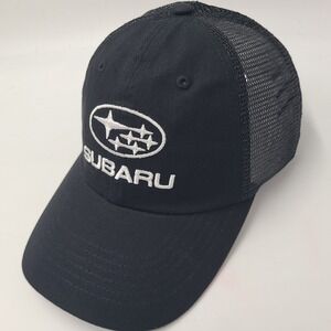 Subaru Hat Snapback Trucker Mesh Black White Logo Car Truck Logo Outdoors Men